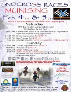 Munising Racing Feb 4_5 poster Snocross Racing Promo