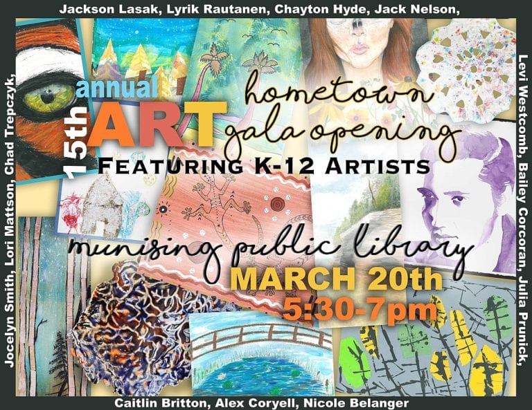 Attend the 15th Annual Hometown Art Gala at Munising School Public Library