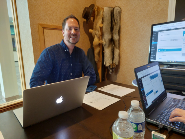 Pictured is Robert Mark Smith working on WQXO.com...Robert, a local in the UP, has taken the job as WQXO FM AM Manager. Robert will be interviewing area business leaders and government agency leaders on what's going on in town. Robert will also have the latest deals from area restaurants, stores and entertainment business in town. Listen to Robert's Local News on 97.7FM and AM1400. So jy no5 give Robert a call at 906 387 4000 or email him at robert@wqxo.com