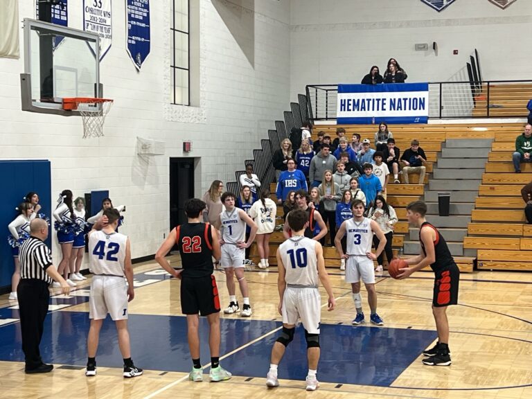Big win tonight! Mustang Boys  54-48 over the  Ishpeming Hematites