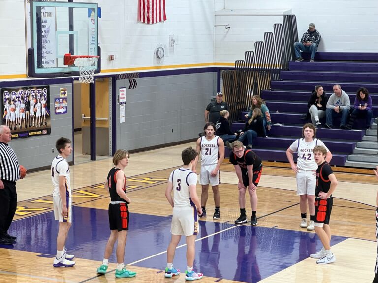 Mustang boys disarm the Rapid River Rockets 89-38 at Rapid River.