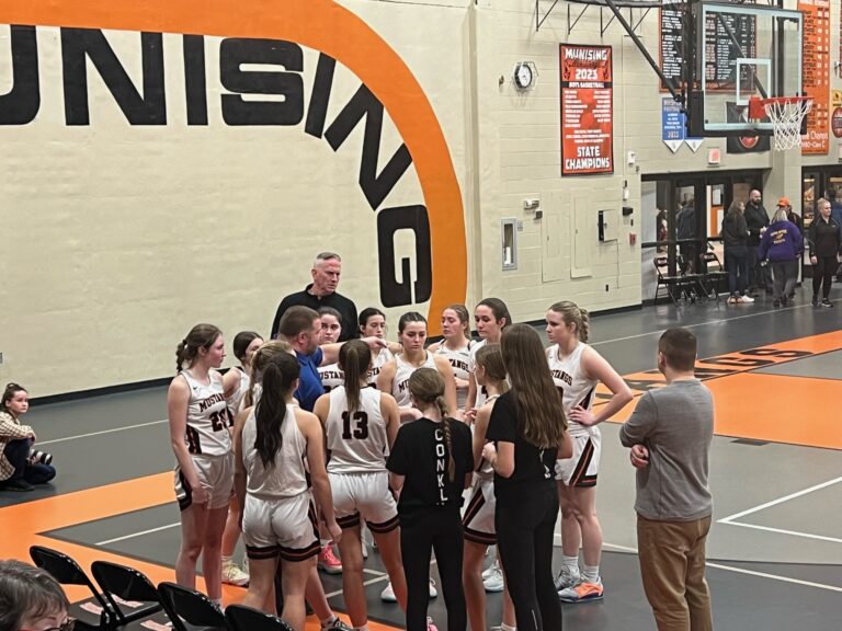 A tough night for the Rapid River Rockets. The Mustang girls stop the launch of the Rockets 66-12.