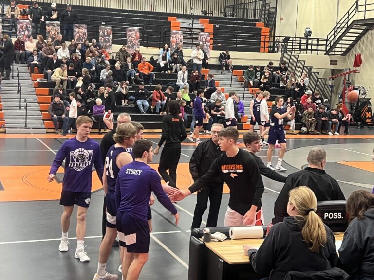 The Mustang boys defeat the Pickford Panthers 52-47.
